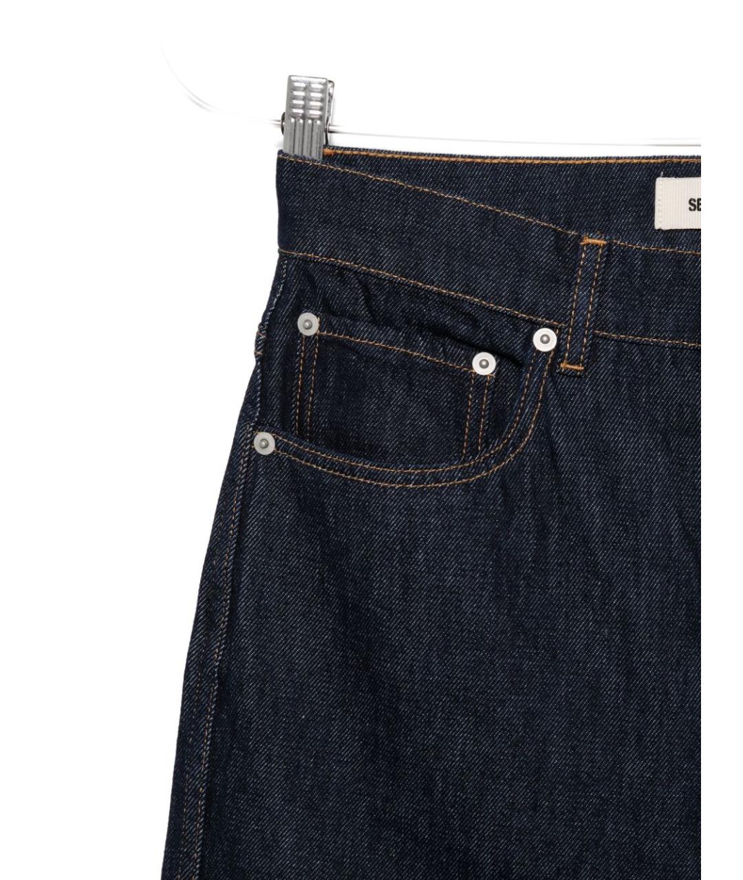 SEMICOUTURE Синие хлопковые прямые джинсы, фото 3