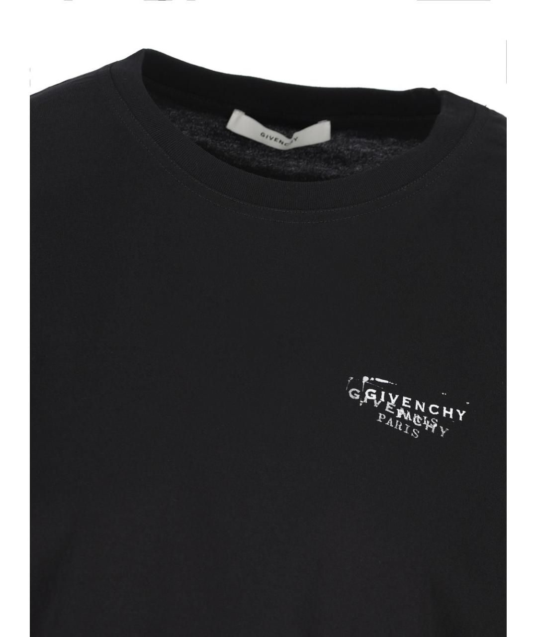 GIVENCHY Черная хлопковая футболка, фото 4