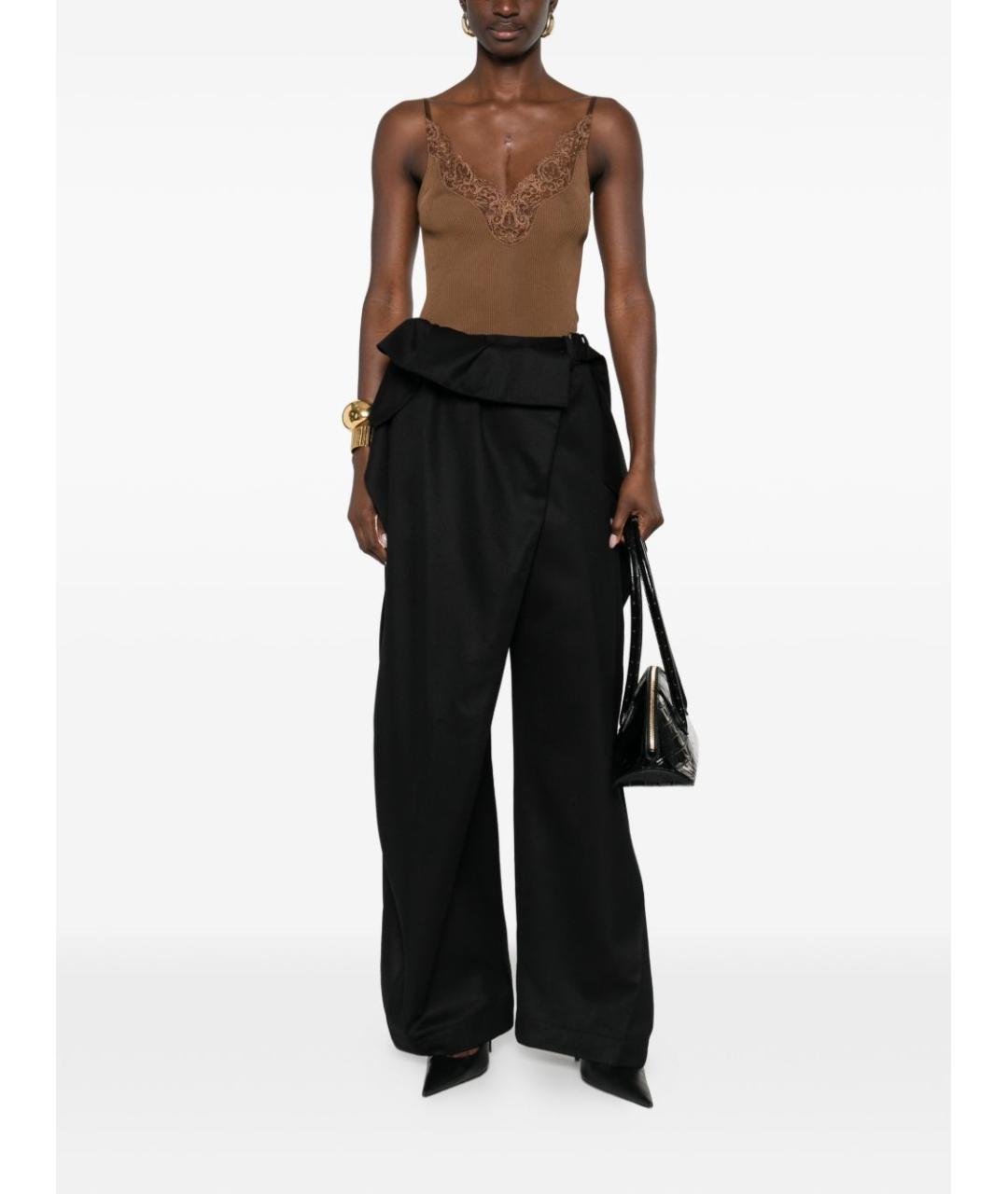 SAINT LAURENT Коричневая майка, фото 2