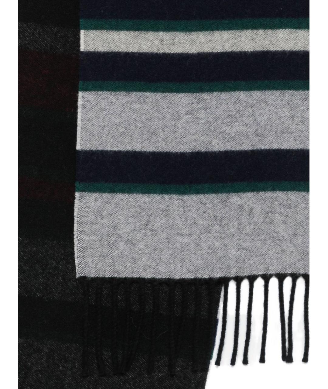 PAUL SMITH Синий шерстяной шарф, фото 3