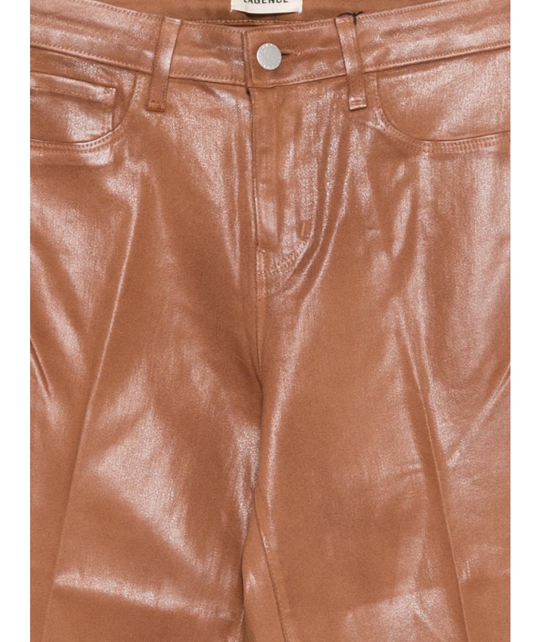 L'AGENCE Коричневые прямые джинсы, фото 3