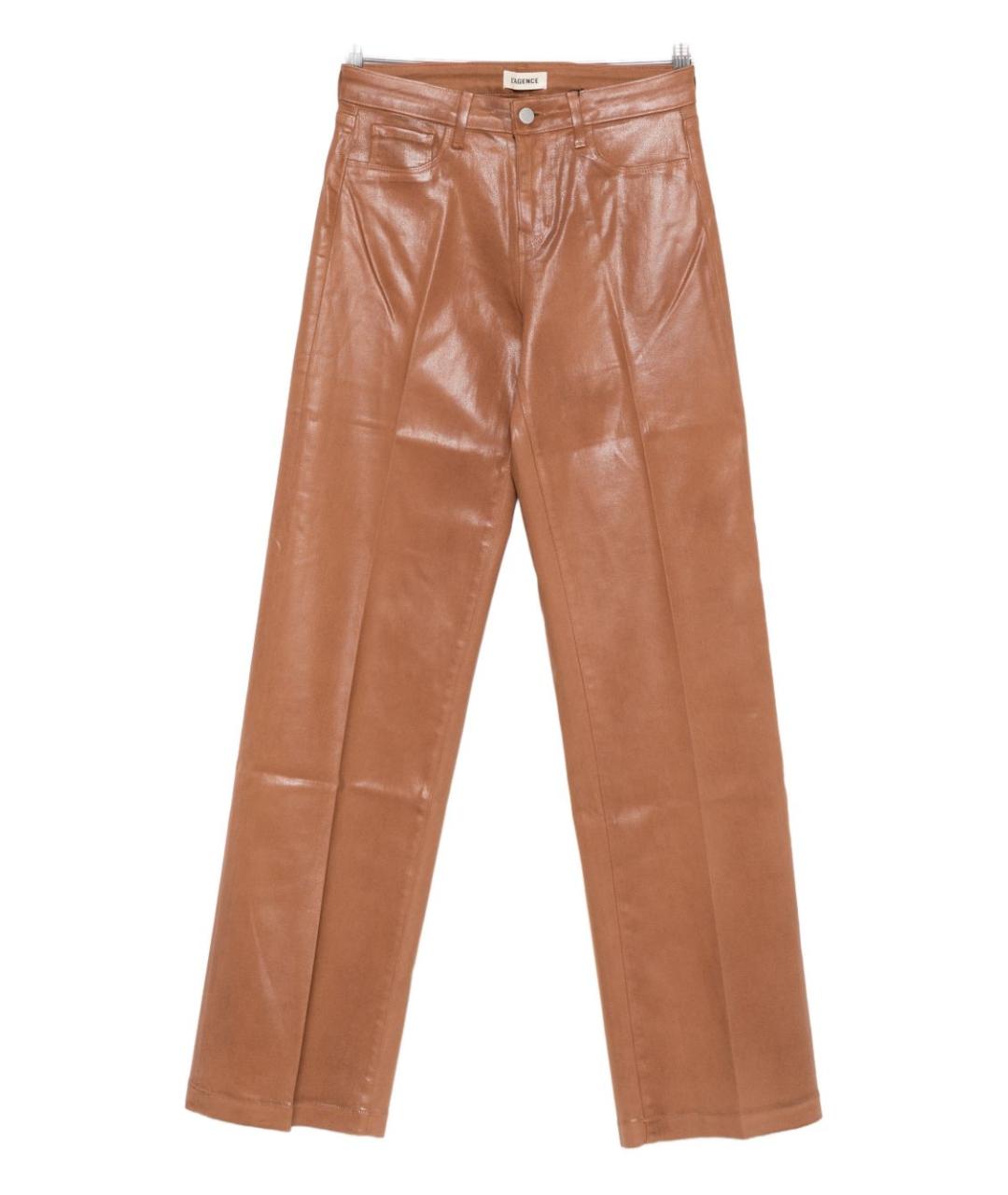 L'AGENCE Коричневые прямые джинсы, фото 1