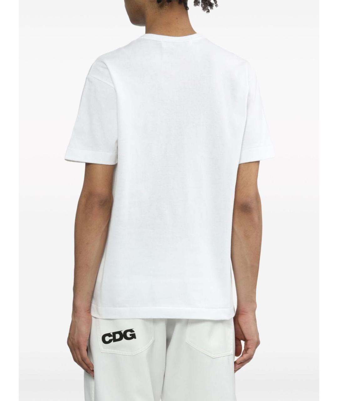 COMME DES GARÇONS Белая хлопковая футболка, фото 4