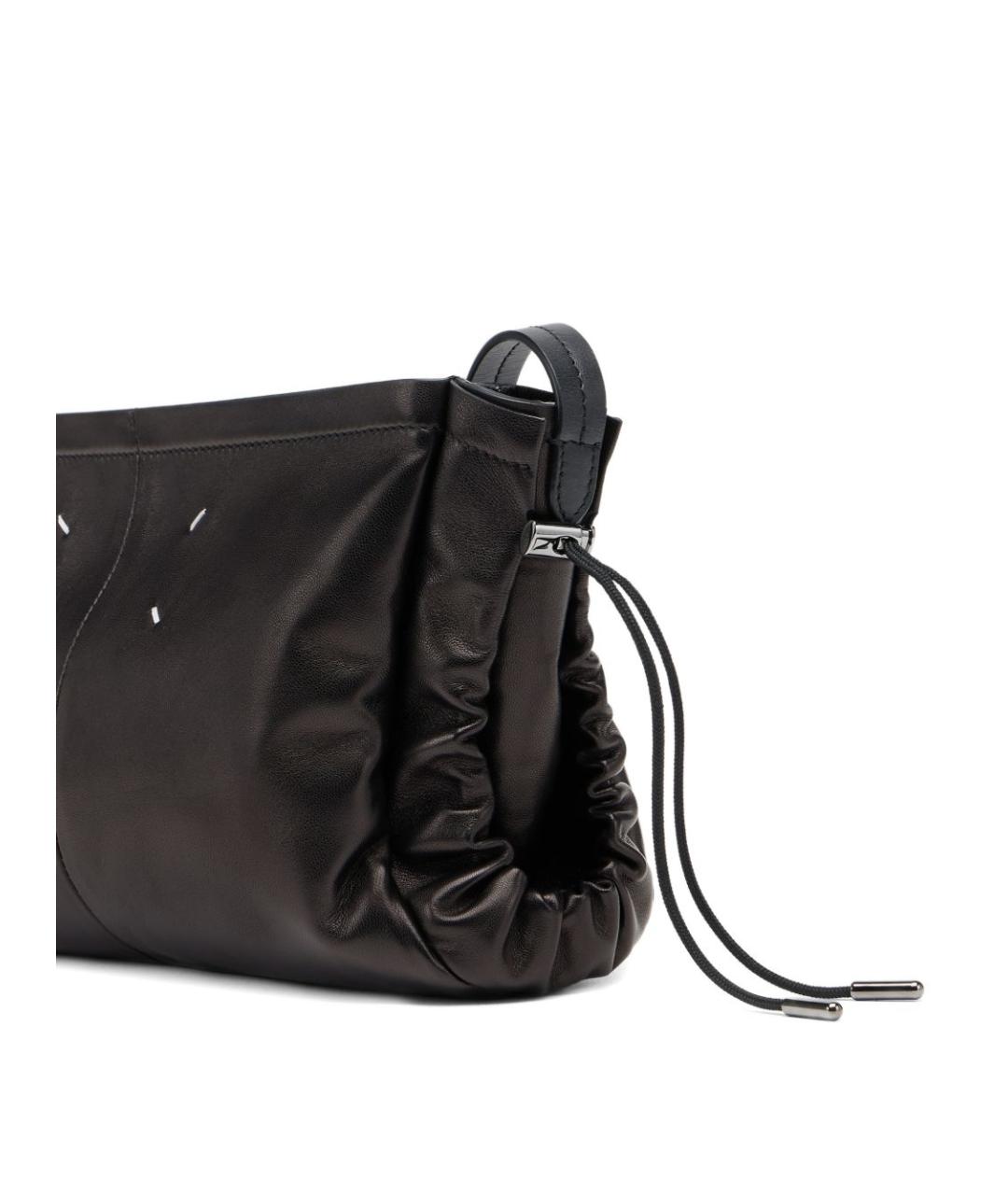 MAISON MARGIELA Черная кожаная сумка через плечо, фото 2