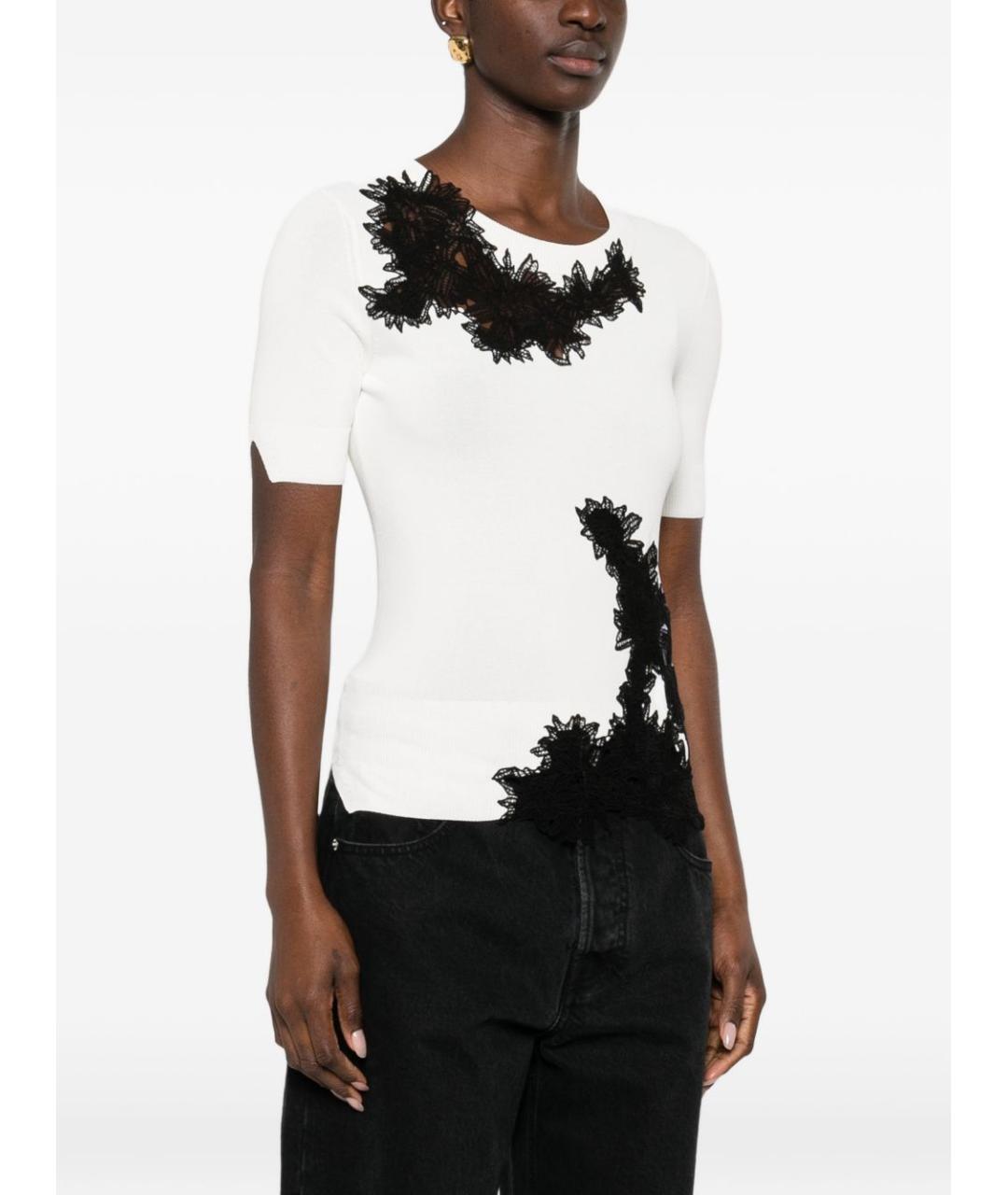 ERMANNO SCERVINO Белая вискозная футболка, фото 4