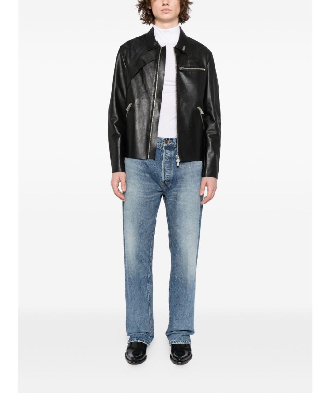 CELINE Голубые хлопковые прямые джинсы, фото 5