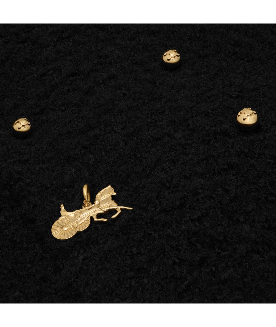 CELINE Черный кашемировый жакет/пиджак, фото 4