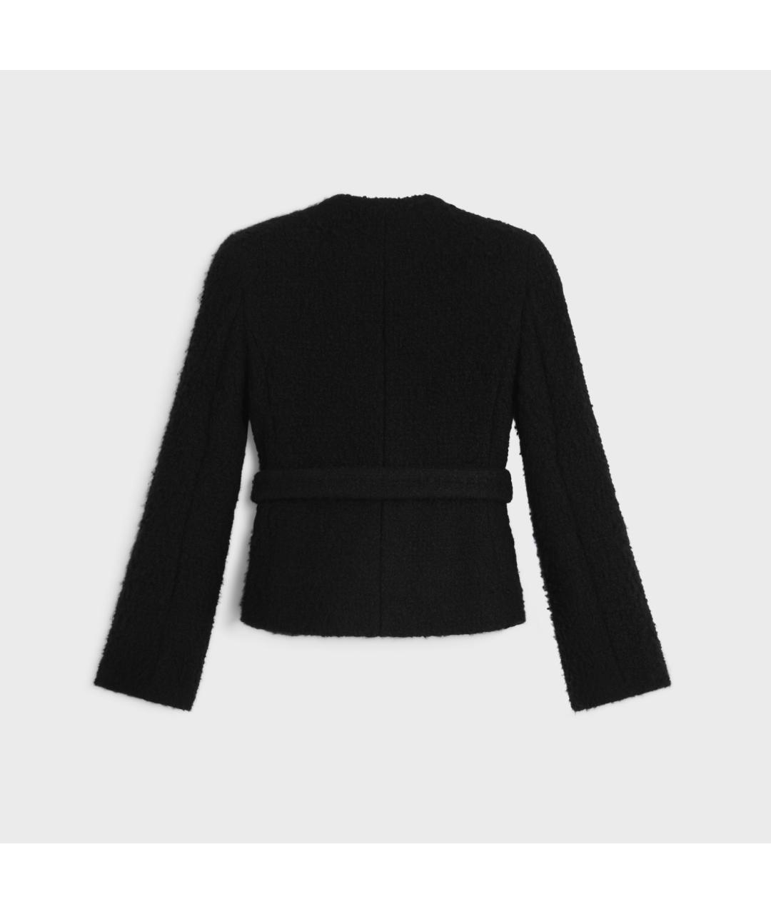 CELINE Черный кашемировый жакет/пиджак, фото 2