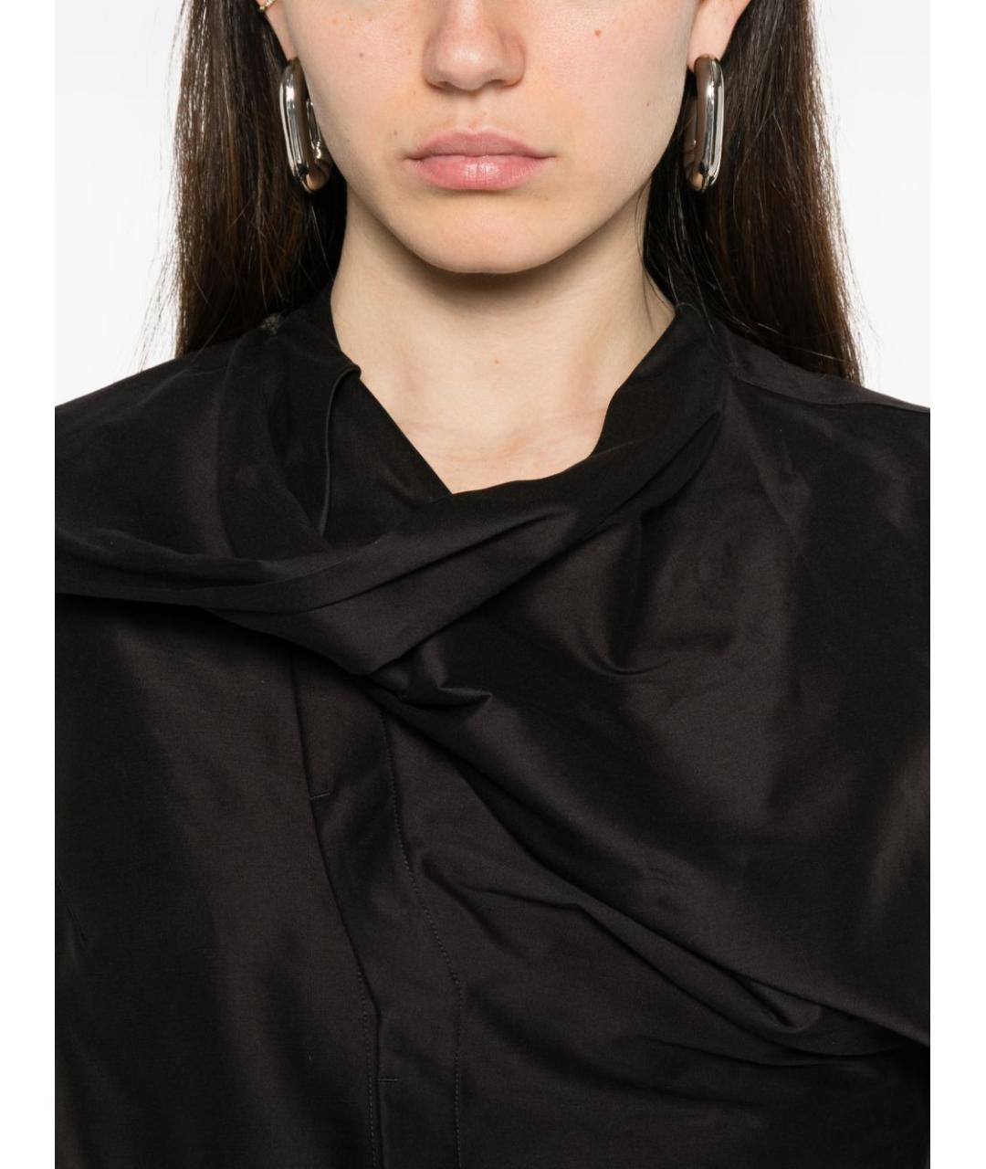 RICK OWENS Черная хлопковая блузы, фото 2