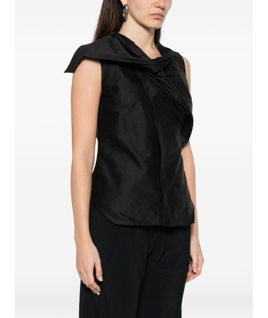 RICK OWENS Черная хлопковая блузы, фото 4