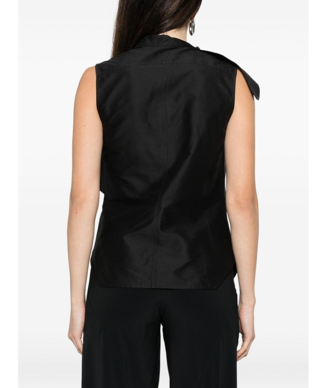 RICK OWENS Черная хлопковая блузы, фото 3