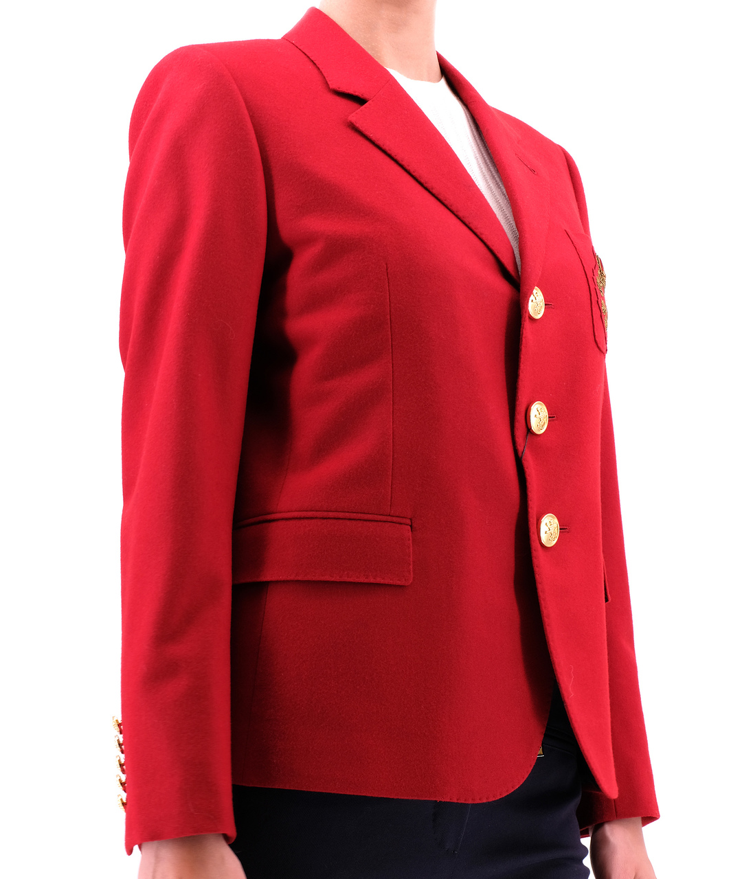 SAINT LAURENT Красный шерстяной жакет/пиджак, фото 2