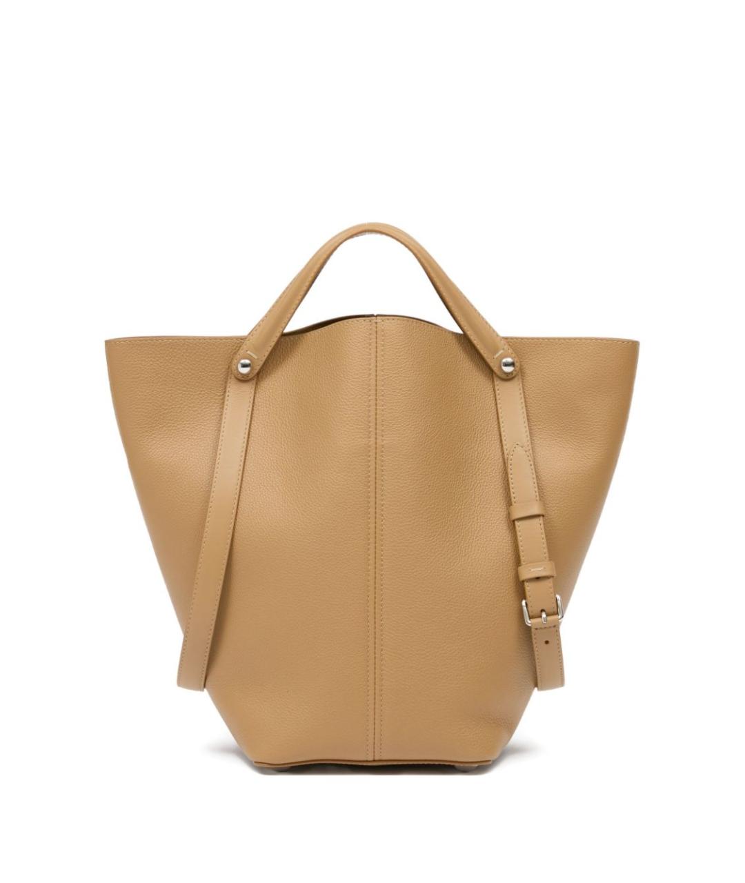 MAISON MARGIELA Бежевая кожаная сумка тоут, фото 1