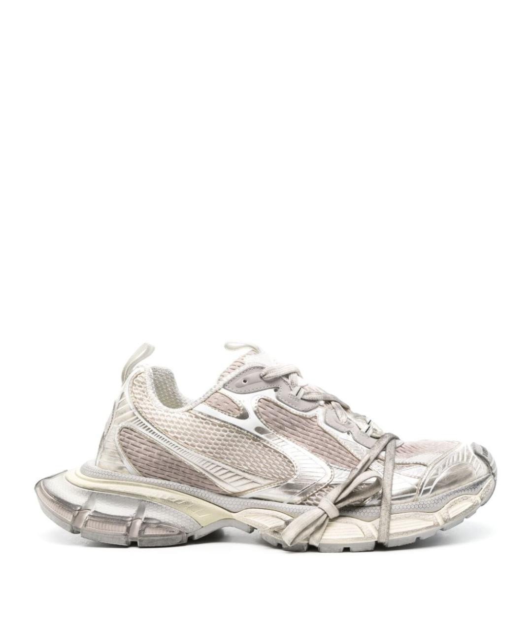 BALENCIAGA Бежевые синтетические низкие кроссовки / кеды, фото 1