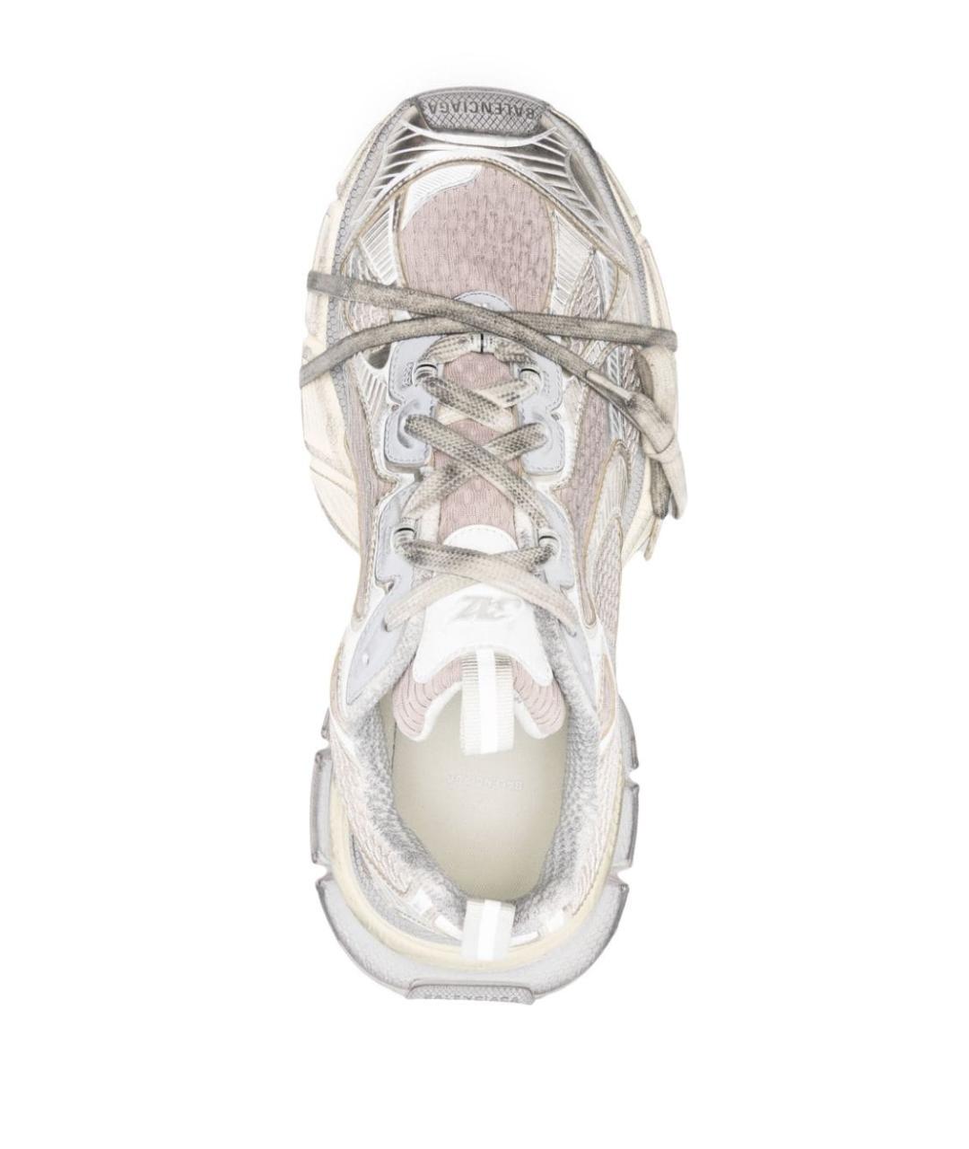 BALENCIAGA Бежевые синтетические низкие кроссовки / кеды, фото 3
