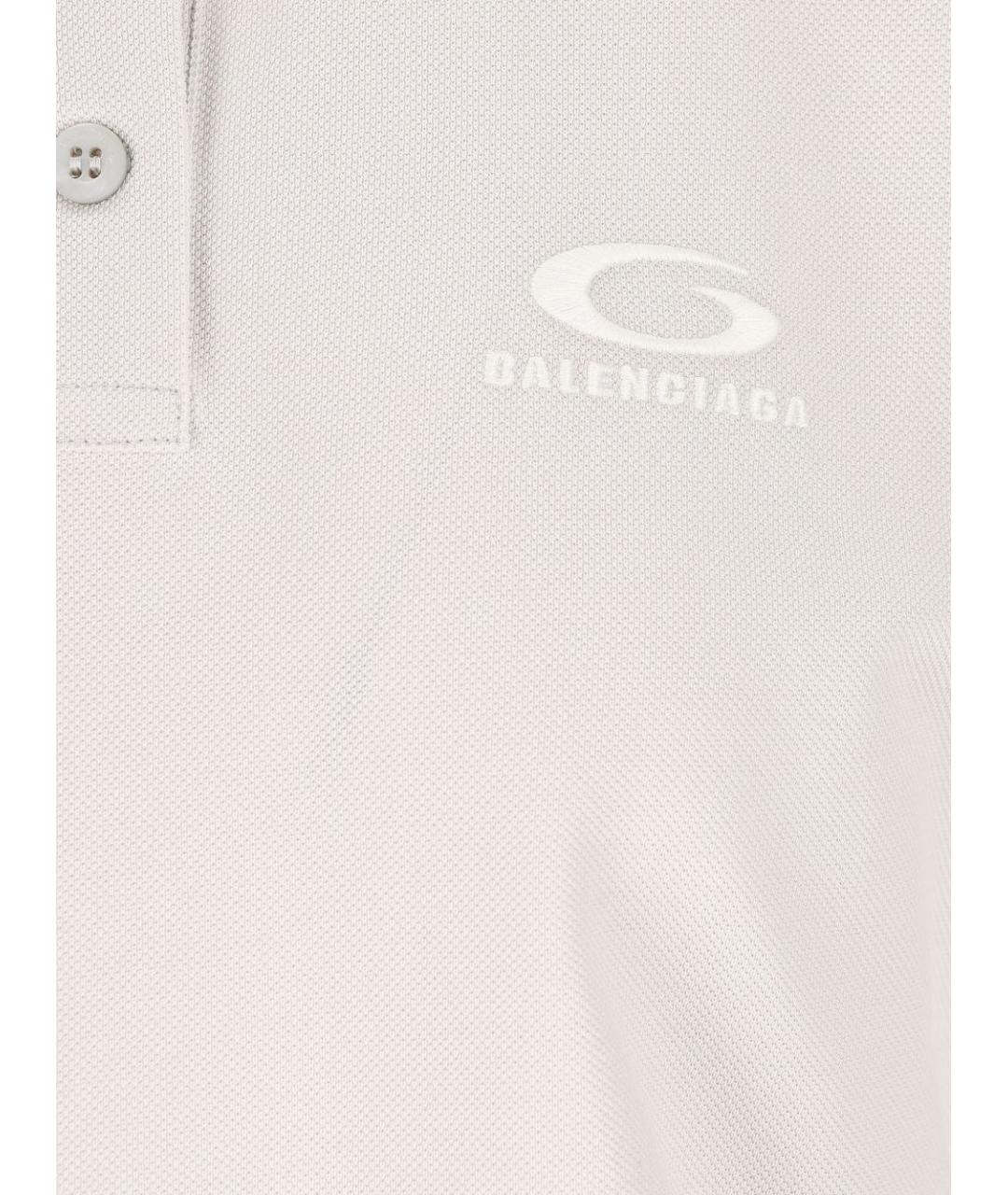 BALENCIAGA Белая хлопковая футболка, фото 4
