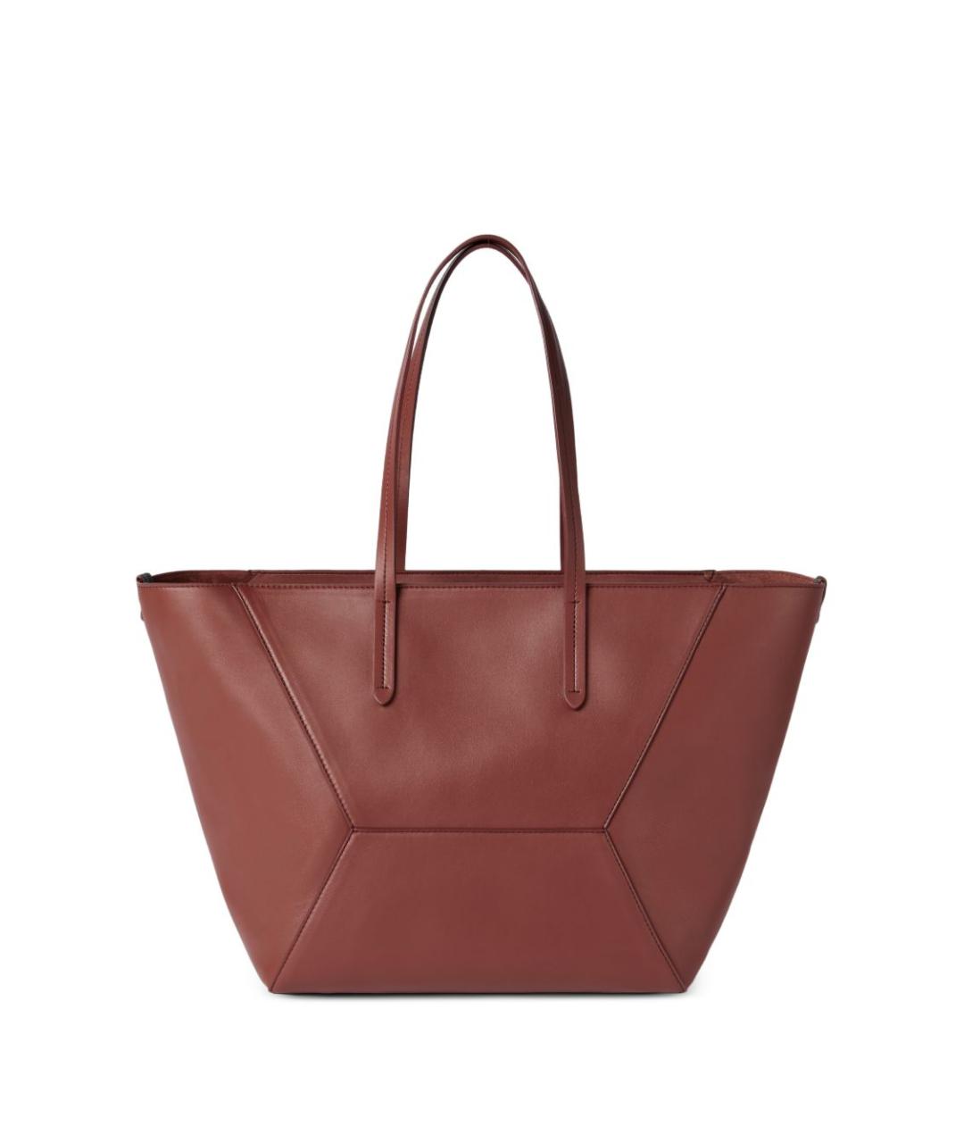 BRUNELLO CUCINELLI Красная кожаная сумка тоут, фото 5