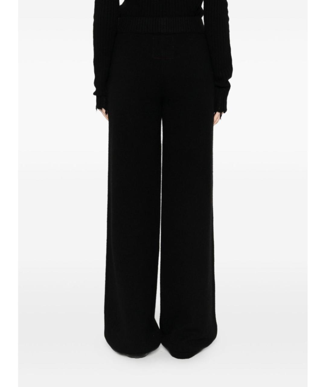 UMA WANG Черные шерстяные прямые брюки, фото 4