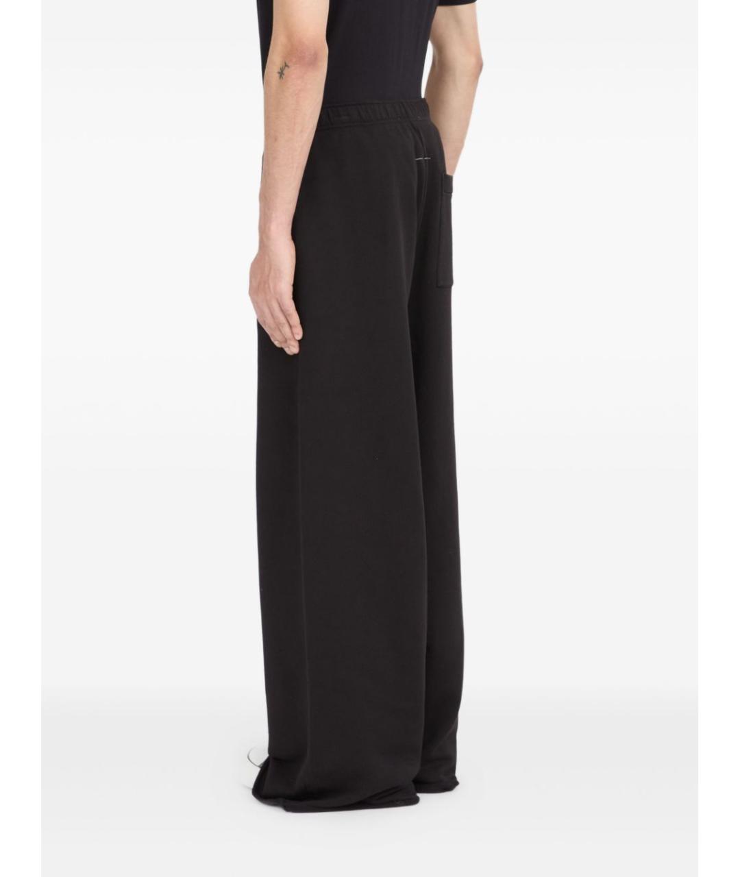 MM6 MAISON MARGIELA Черные хлопковые повседневные брюки, фото 7