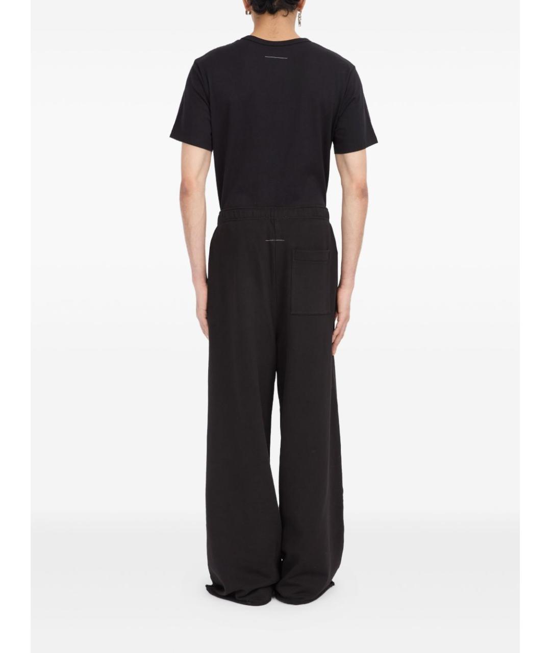 MM6 MAISON MARGIELA Черные хлопковые повседневные брюки, фото 6