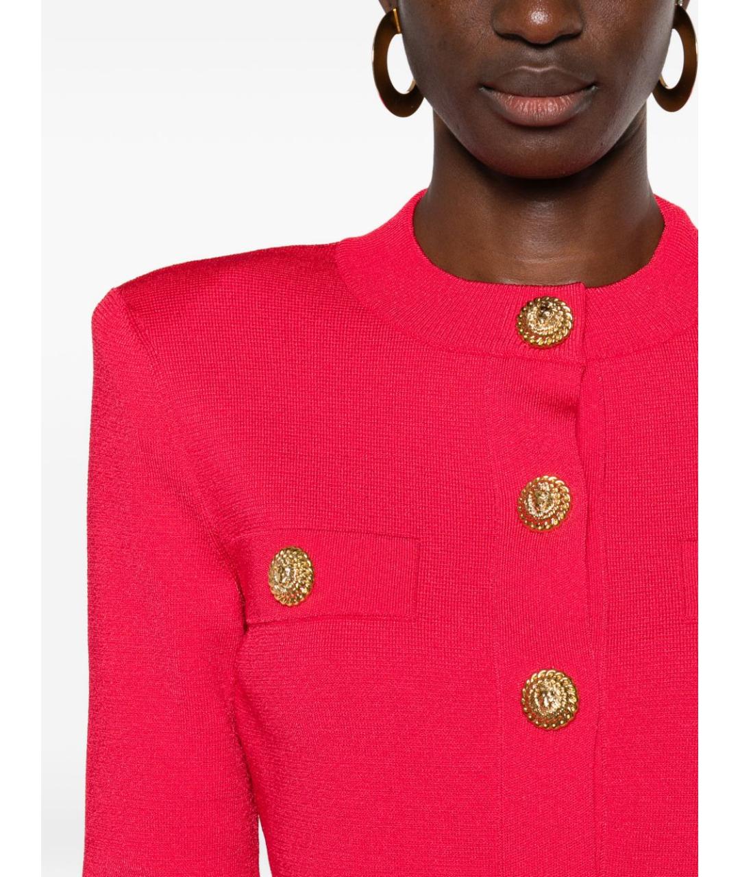 BALMAIN Красный кардиган, фото 4