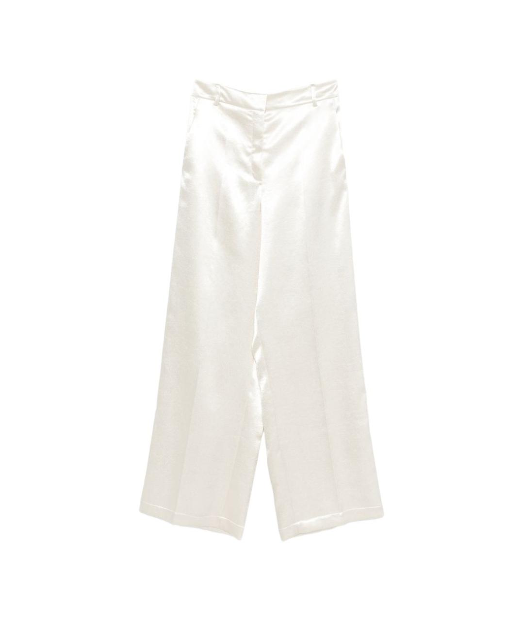 ALYSI Белые прямые брюки, фото 1