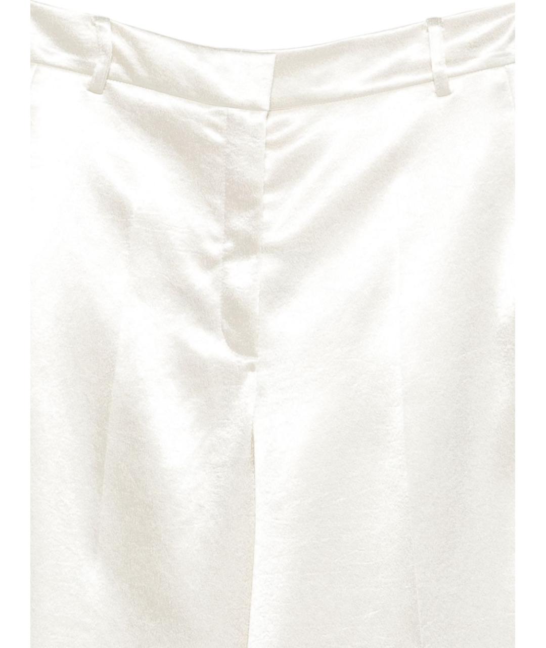 ALYSI Белые прямые брюки, фото 2