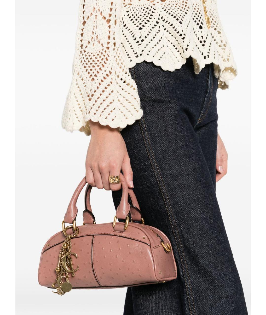 CHLOE Розовая кожаная сумка тоут, фото 2