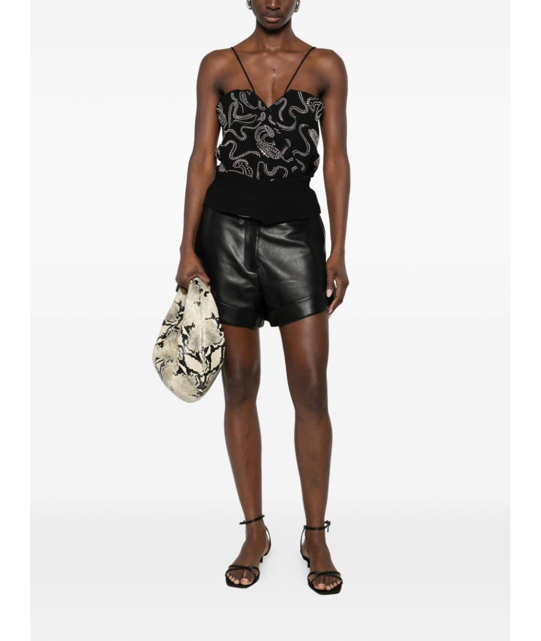 IRO Черная полиэстеровая майка, фото 5