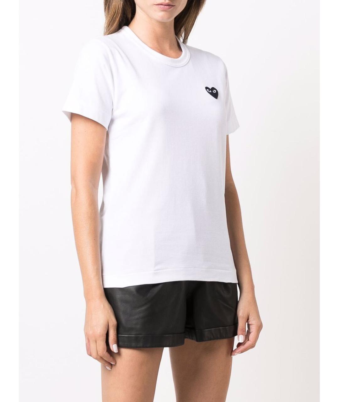 COMME DES GARÇONS Белая хлопковая футболка, фото 2