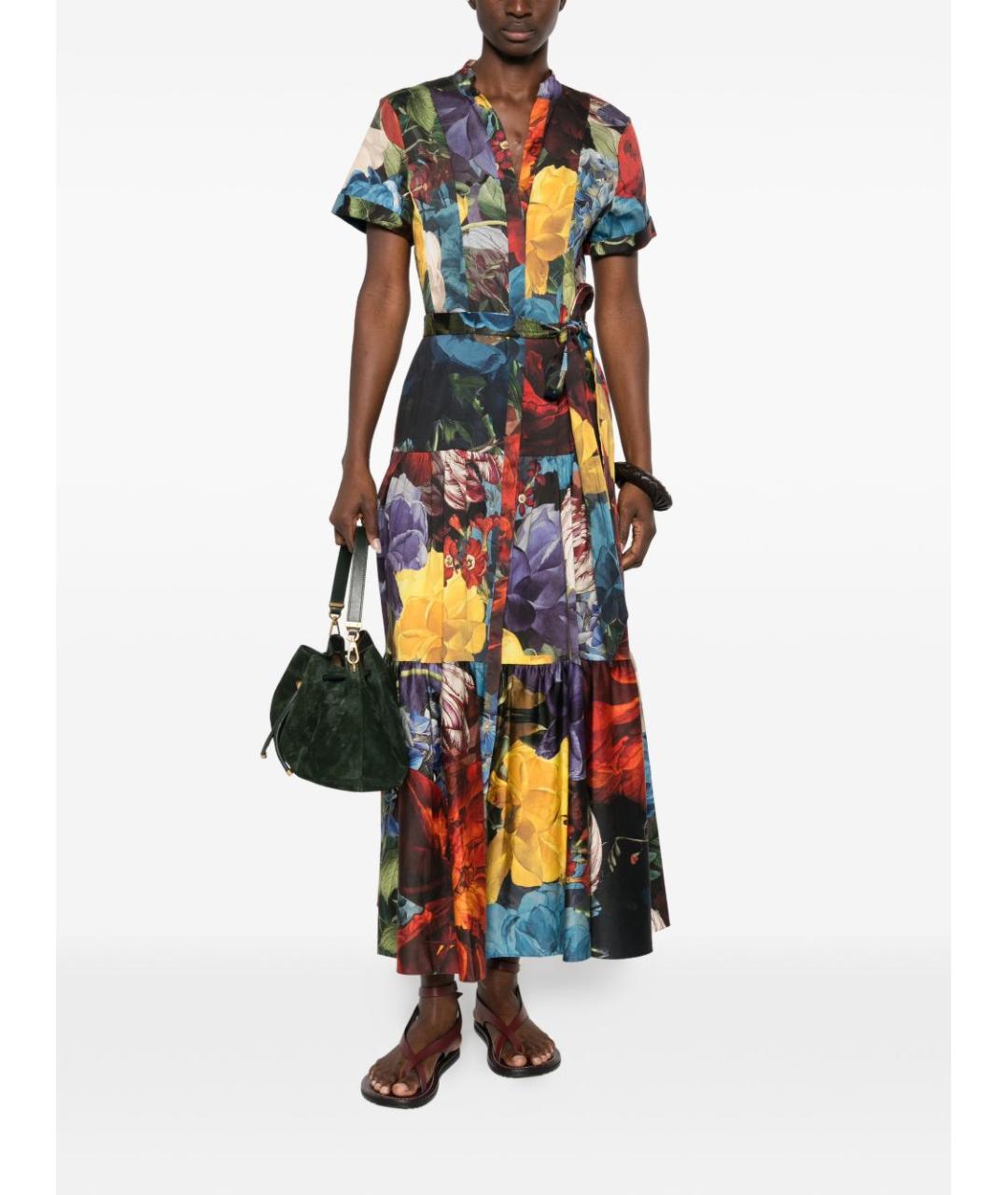 ALICE+OLIVIA Мульти хлопковое платье, фото 2