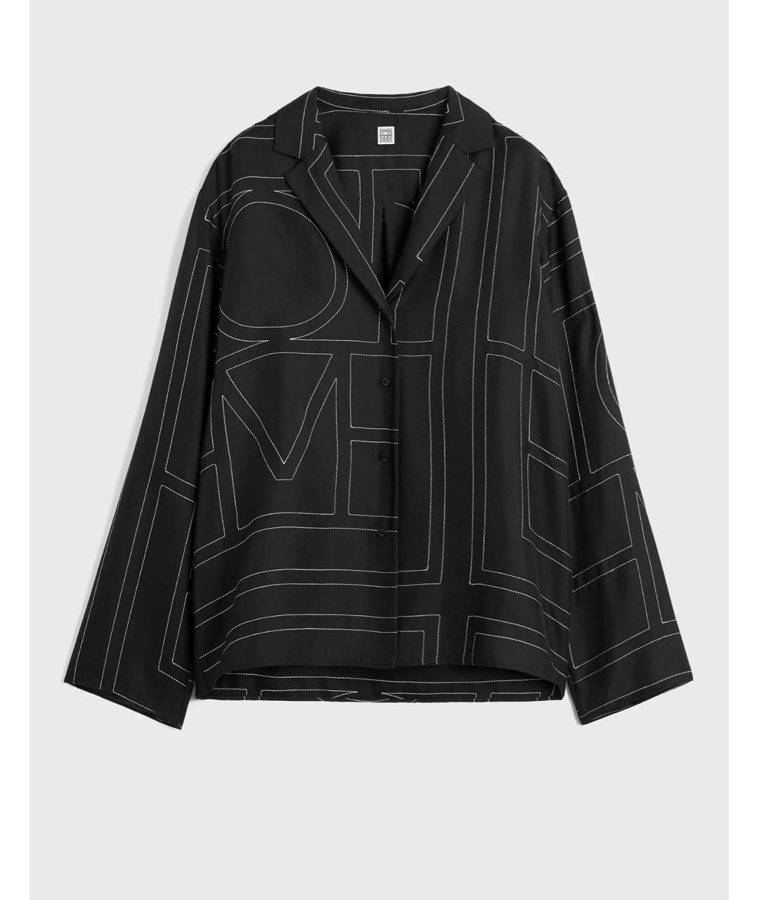 TOTEME Черный шелковый костюм с брюками, фото 5