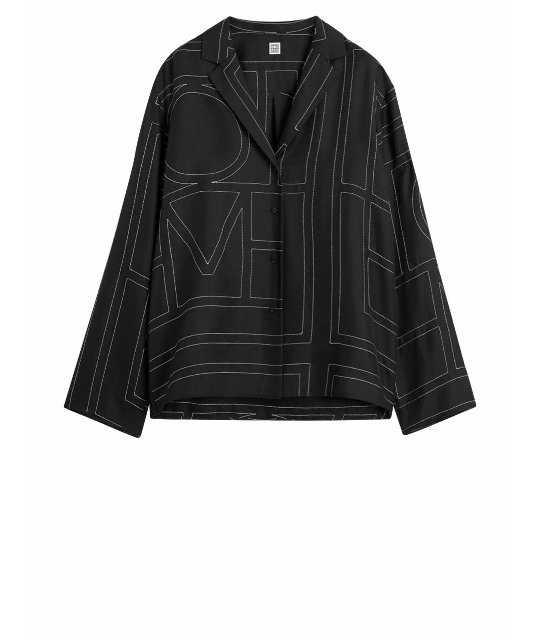 TOTEME Черный шелковый костюм с брюками, фото 1