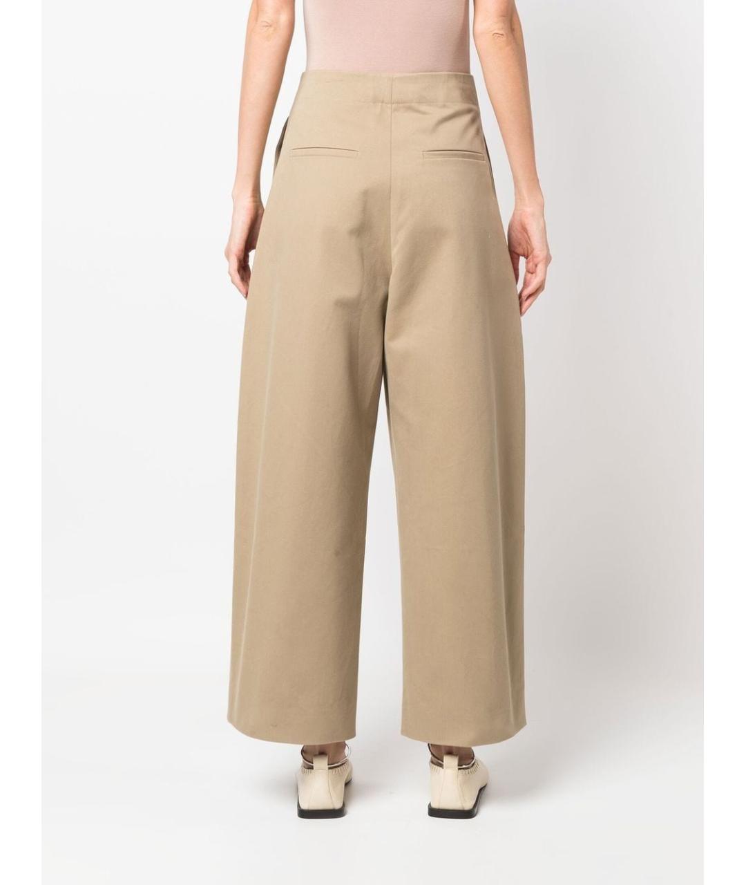 STUDIO NICHOLSON Бежевые хлопковые прямые брюки, фото 6