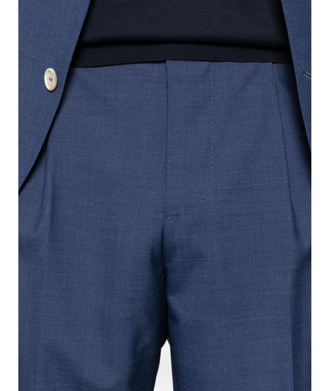 BRUNELLO CUCINELLI Синий классический костюм, фото 4