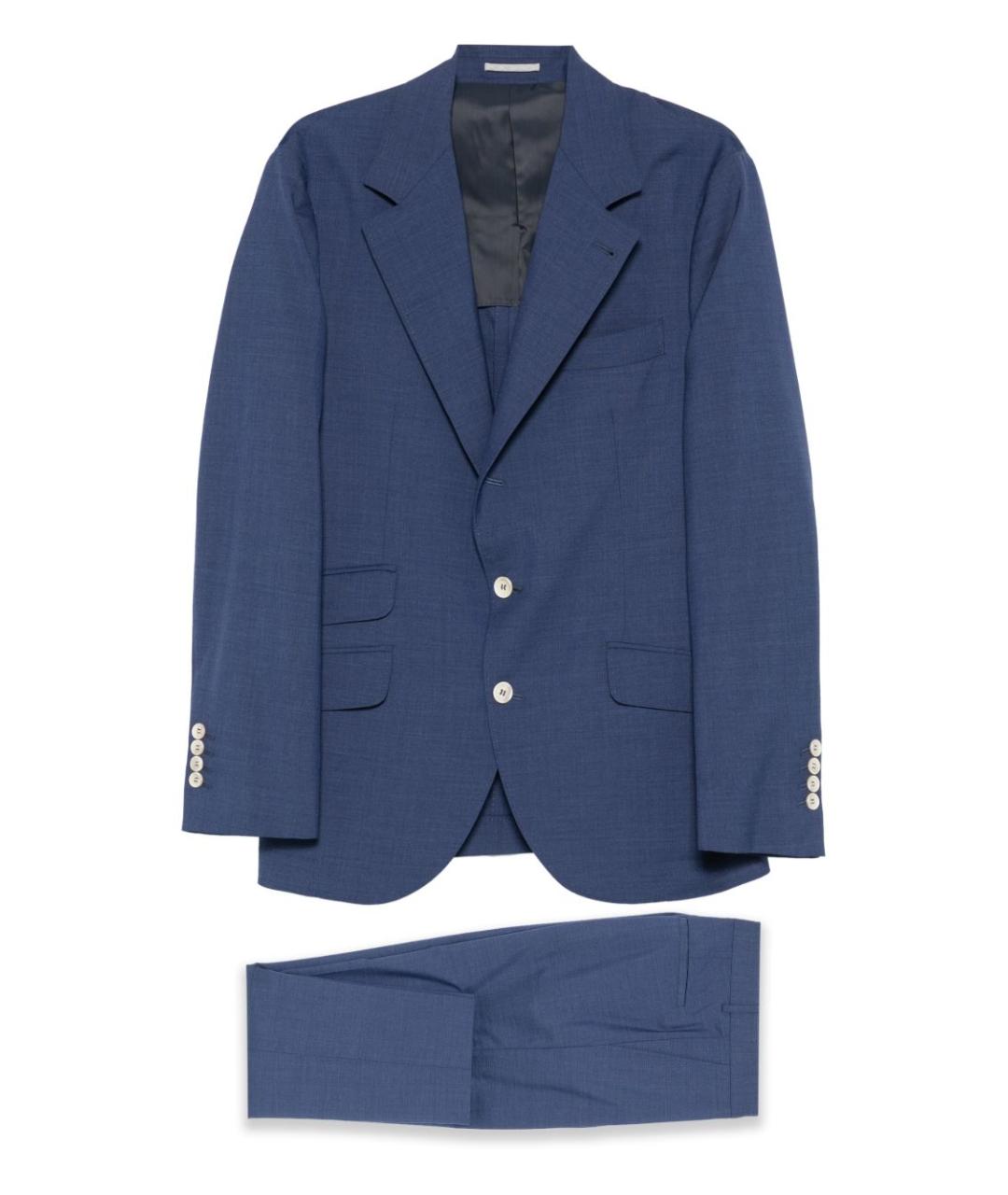 BRUNELLO CUCINELLI Синий классический костюм, фото 1