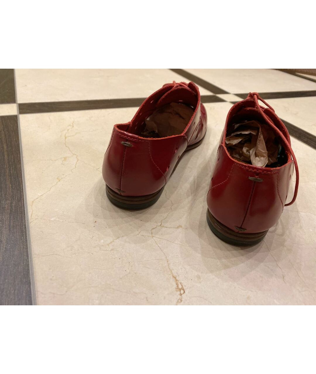 PANTANETTI Бордовые кожаные ботинки, фото 4