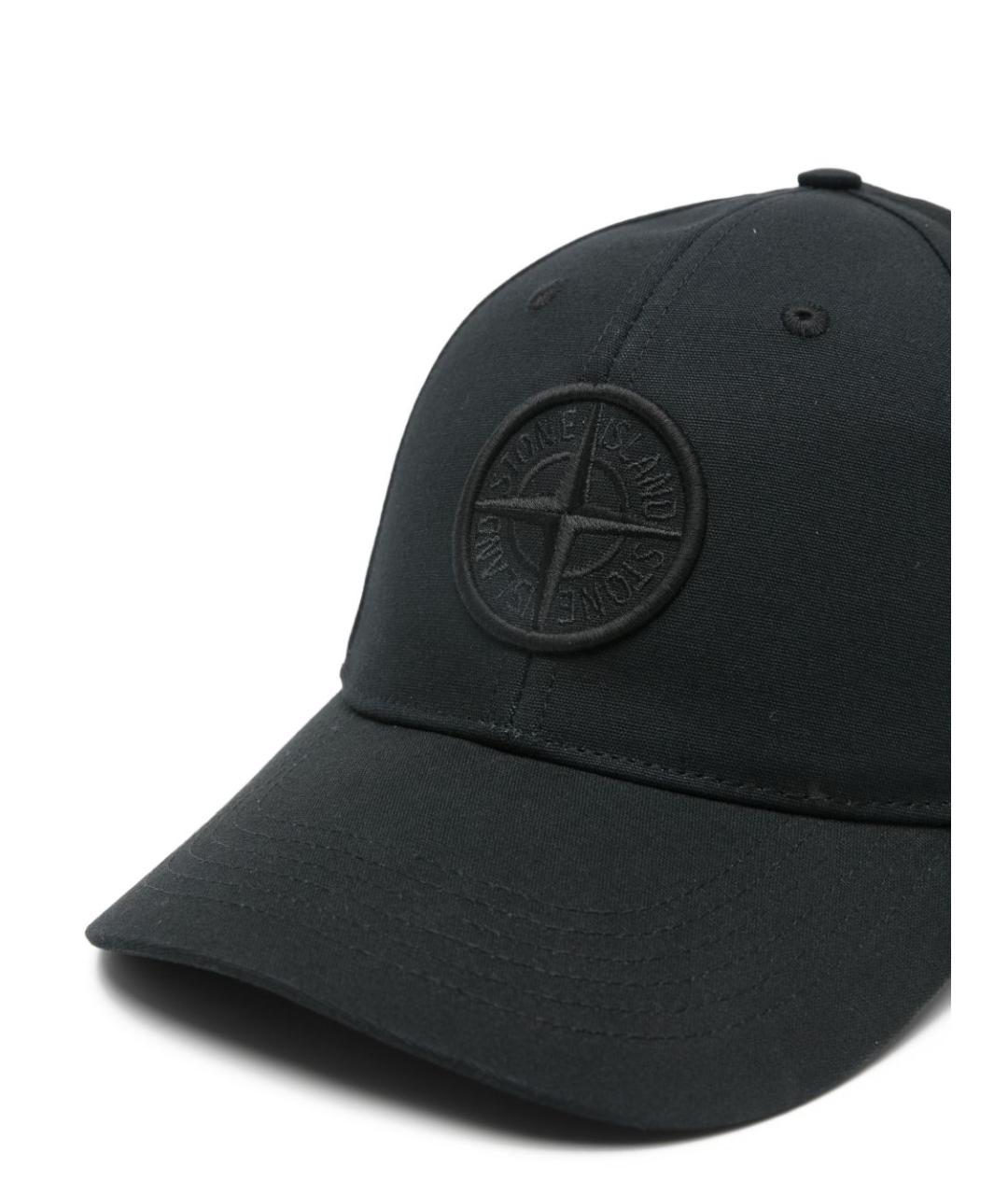 STONE ISLAND Черная хлопковая кепка/бейсболка, фото 3