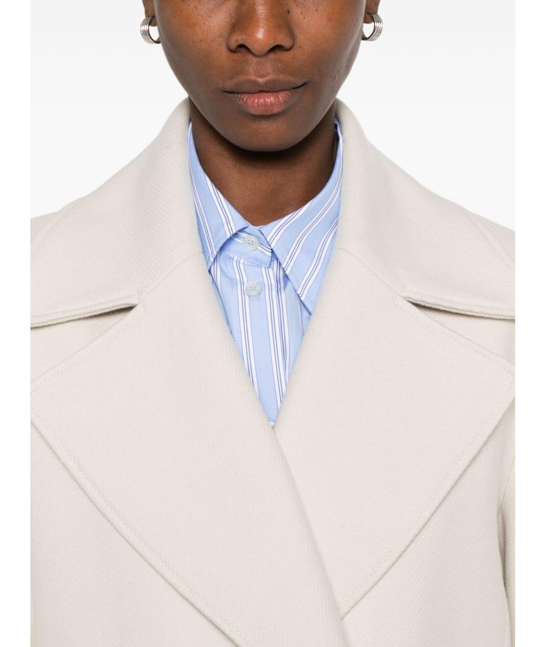 PAUL SMITH Белое шерстяное пальто, фото 5