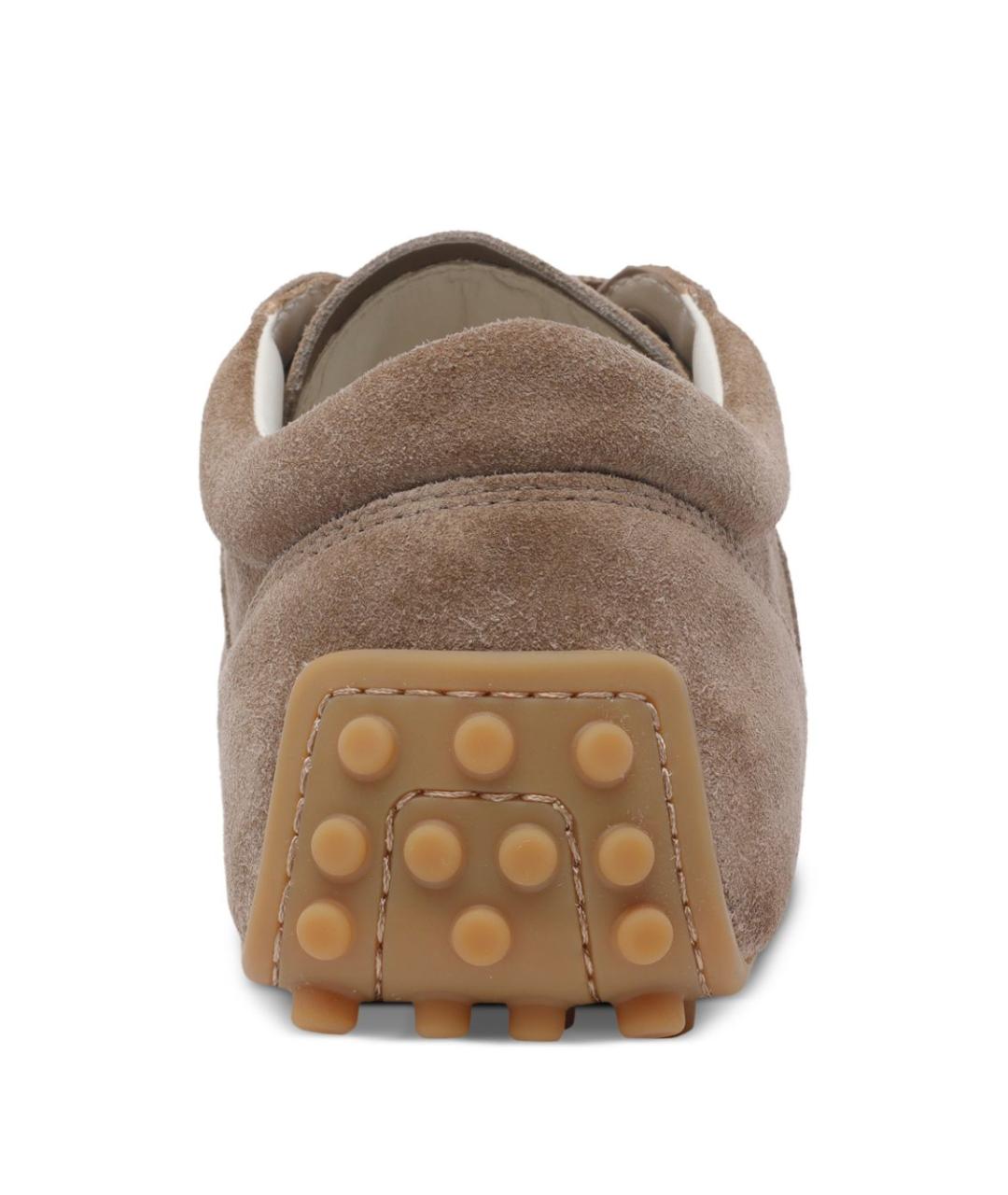 TOD'S Коричневые замшевые кроссовки, фото 4