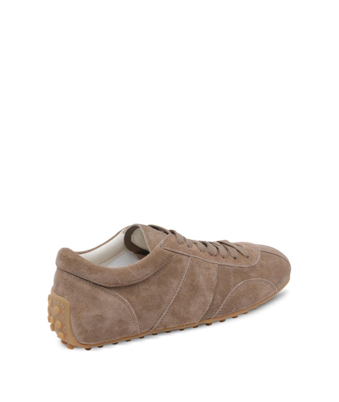 TOD'S Коричневые замшевые кроссовки, фото 3