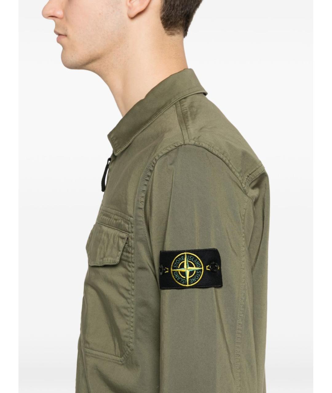 STONE ISLAND Зеленая кэжуал рубашка, фото 2