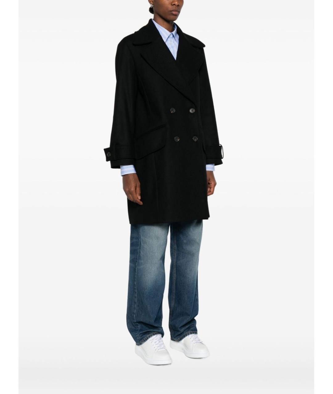 PAUL SMITH Черное шерстяное пальто, фото 3