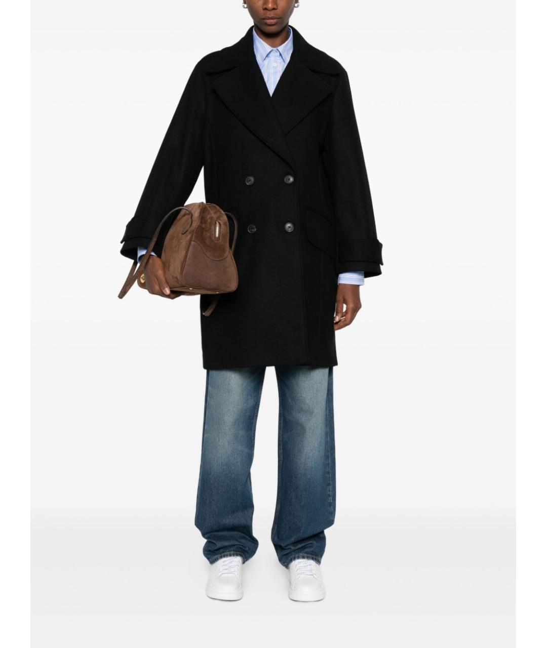 PAUL SMITH Черное шерстяное пальто, фото 4