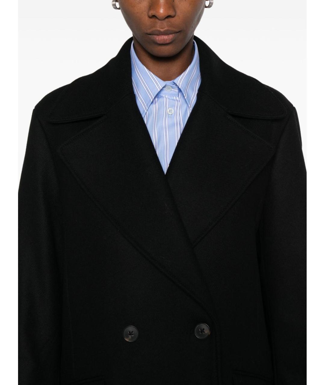 PAUL SMITH Черное шерстяное пальто, фото 2
