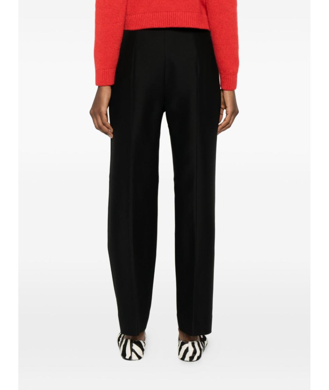 TOTEME Черные шерстяные прямые брюки, фото 3