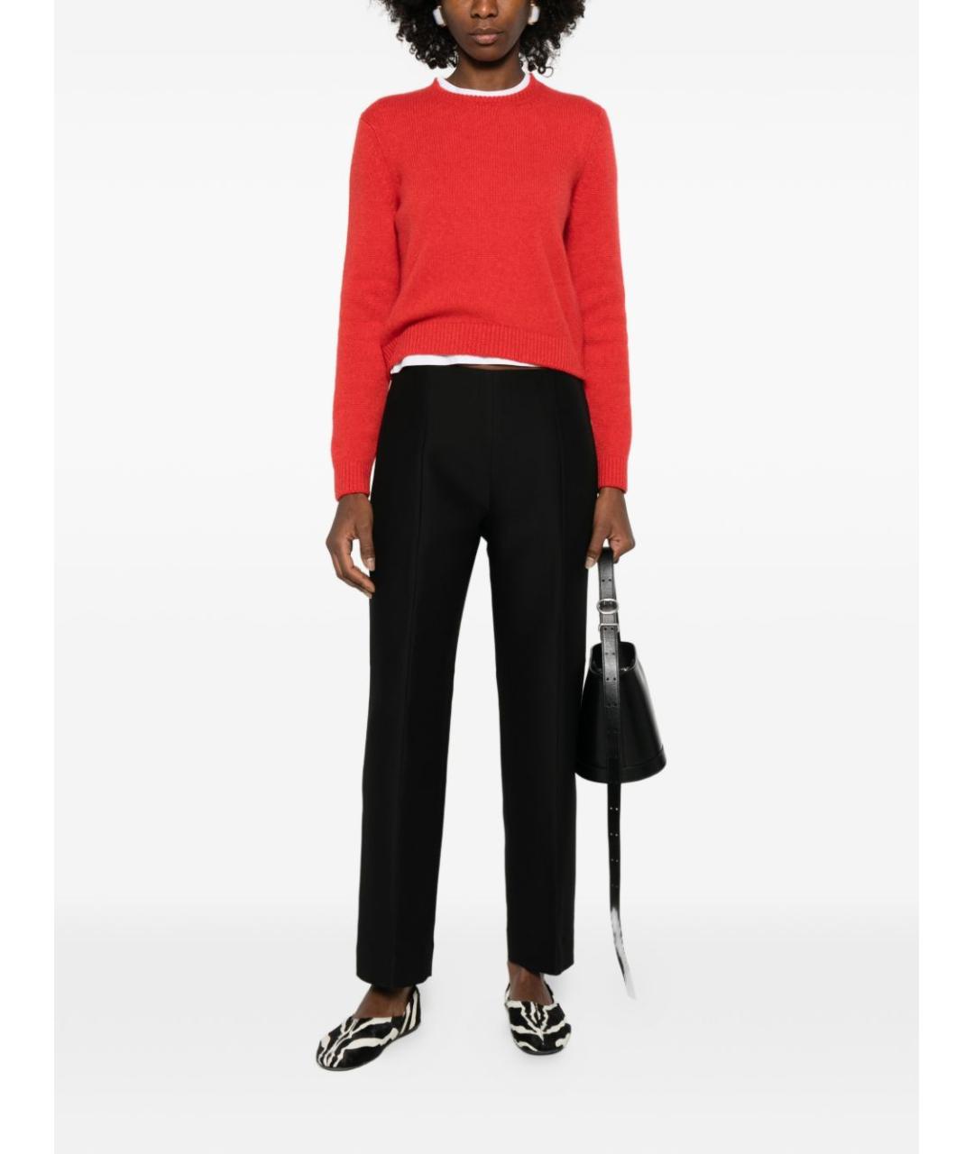 TOTEME Черные шерстяные прямые брюки, фото 4