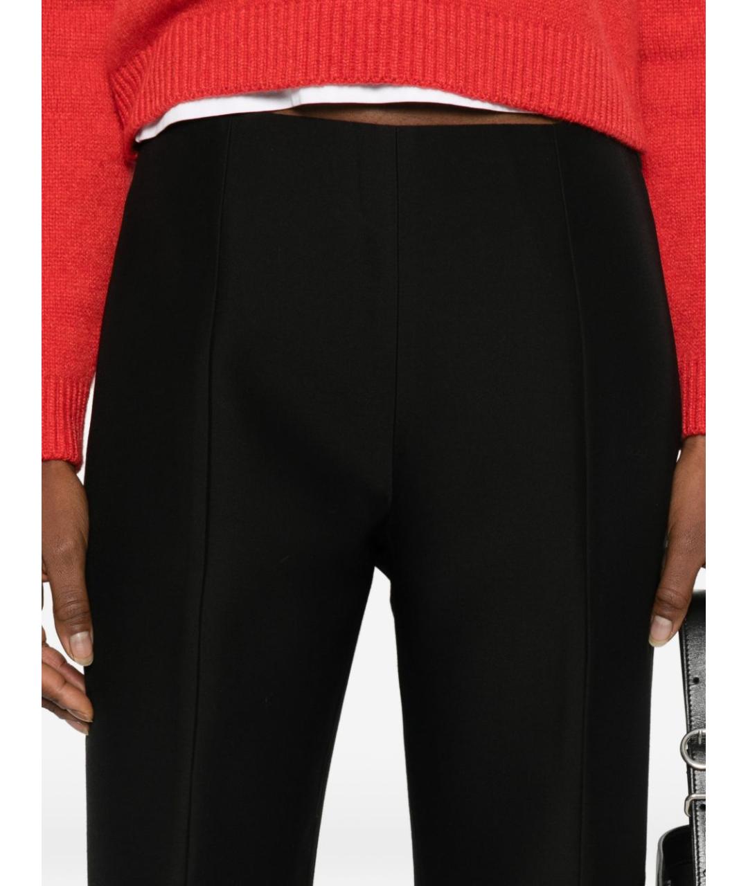 TOTEME Черные шерстяные прямые брюки, фото 2
