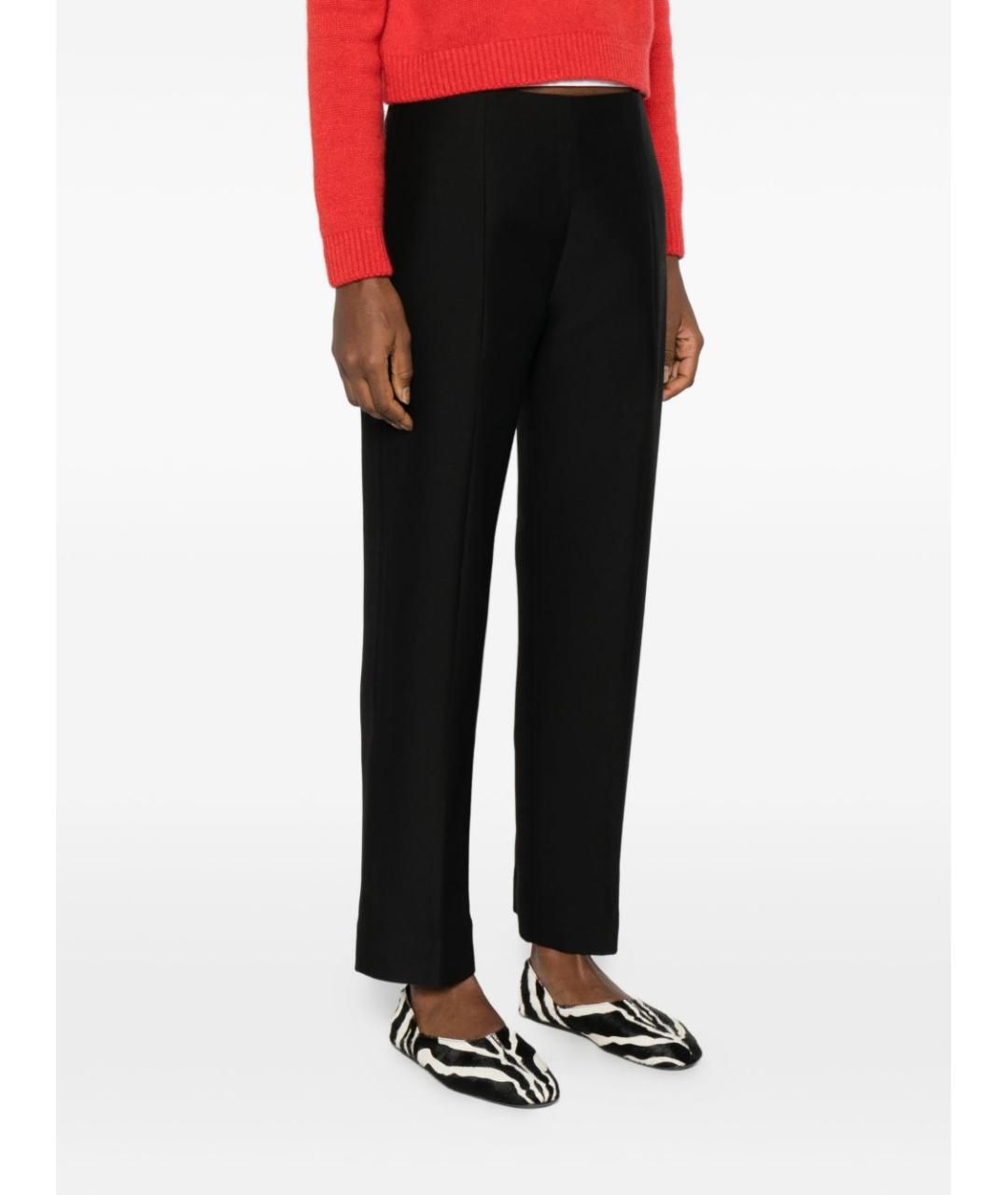 TOTEME Черные шерстяные прямые брюки, фото 5
