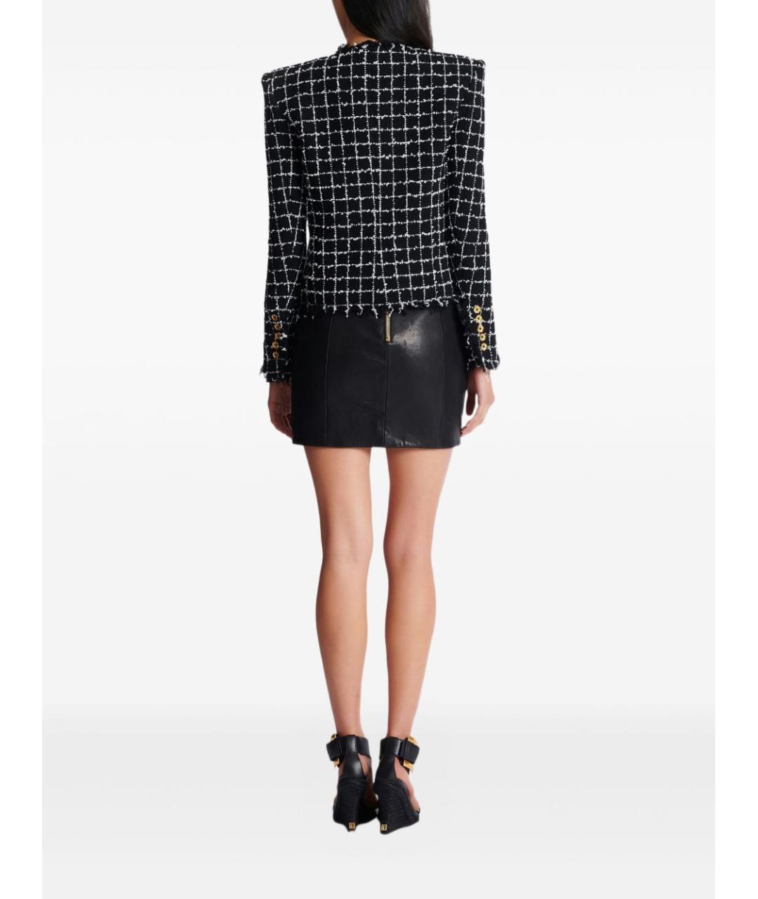BALMAIN Черный твидовый жакет/пиджак, фото 4